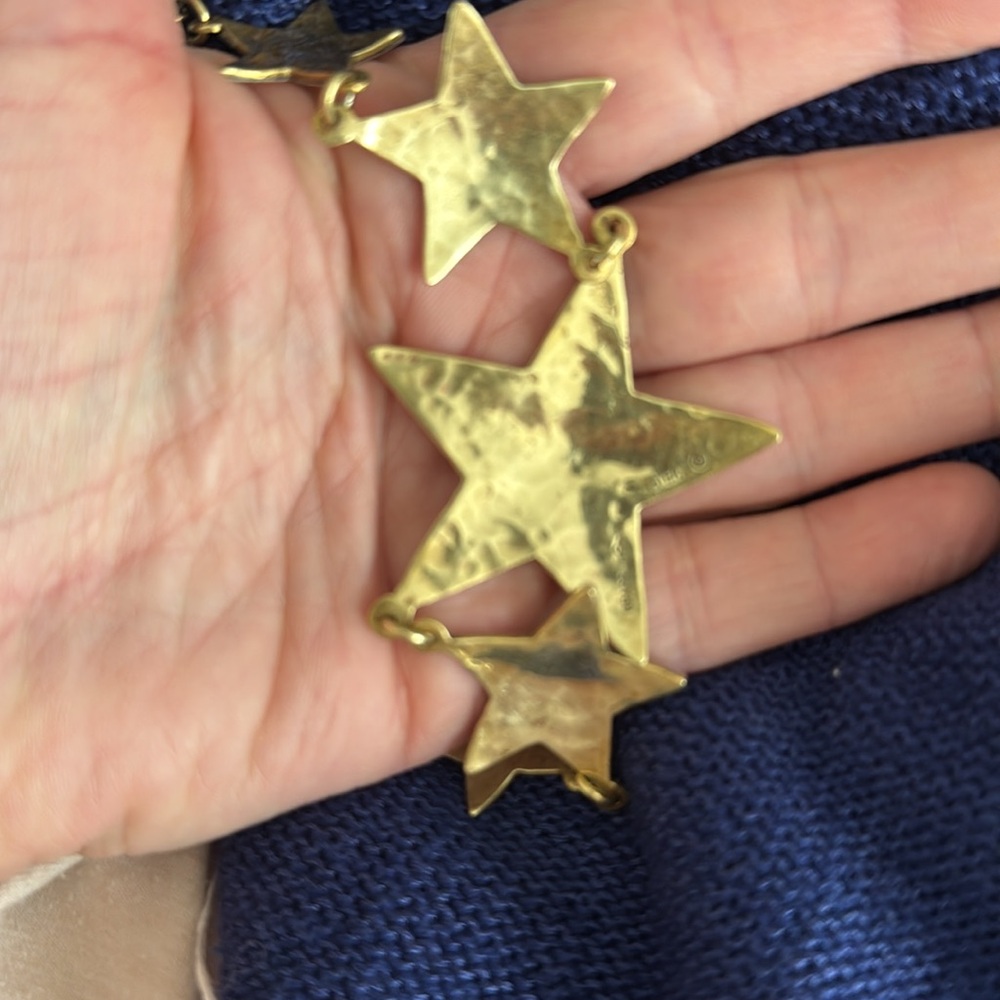 Jeep Collins Brass and Sterling 5 Stars Necklace - Picture 8 of 9